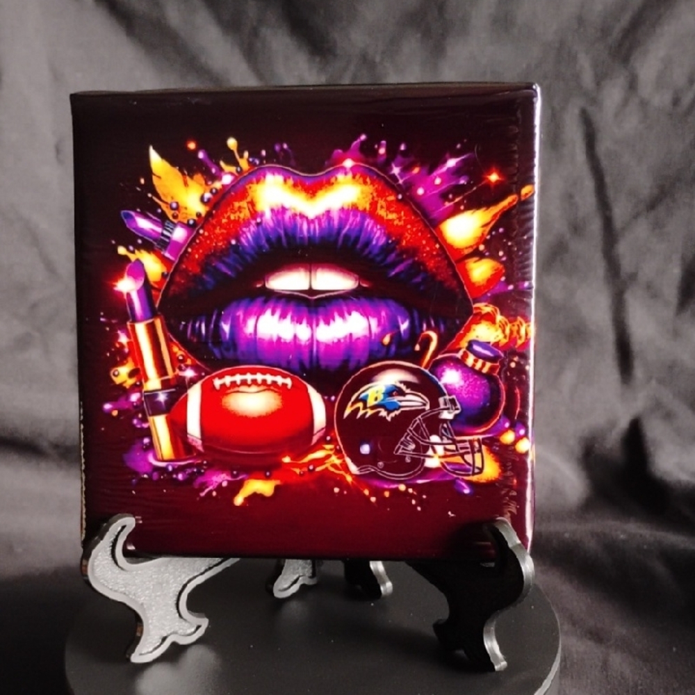 Hand Crafted Ravens Lips Art
